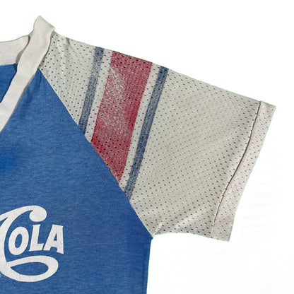 70s Pepsi-Cola Mesh Sleeve Jersey- M