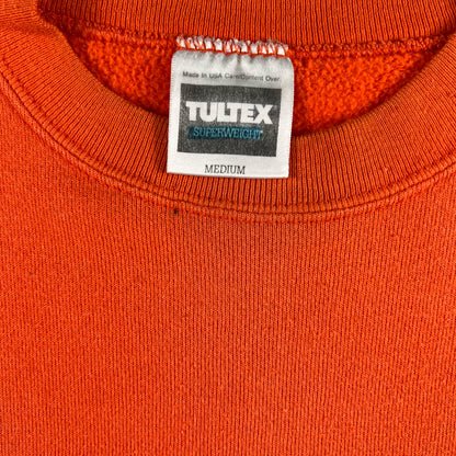 90s Tangerine Orange Blank Sweatshirt- M