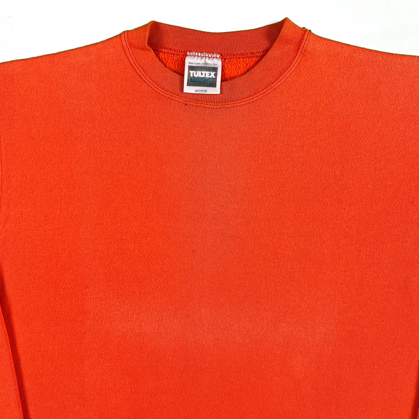 90s Tangerine Orange Blank Sweatshirt- M