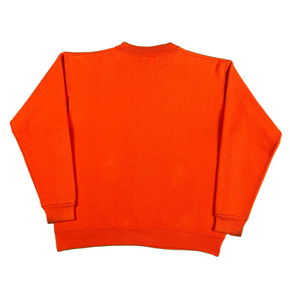 90s Tangerine Orange Blank Sweatshirt- M