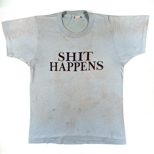 80s 'Shit Happens' Script Tee- M