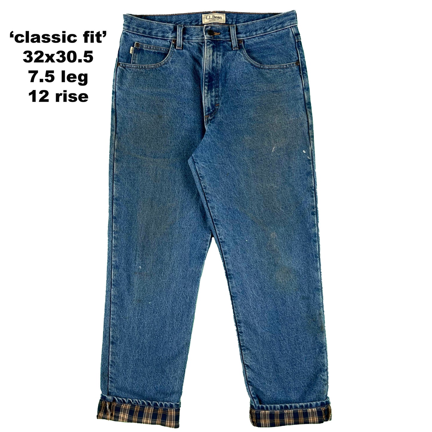 Vintage LL Bean Flannel/Fleece Lined Denim- SELECT PAIR