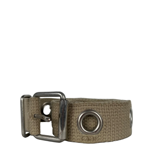 Beige Tan 3 Piece Metal Grommet Belt