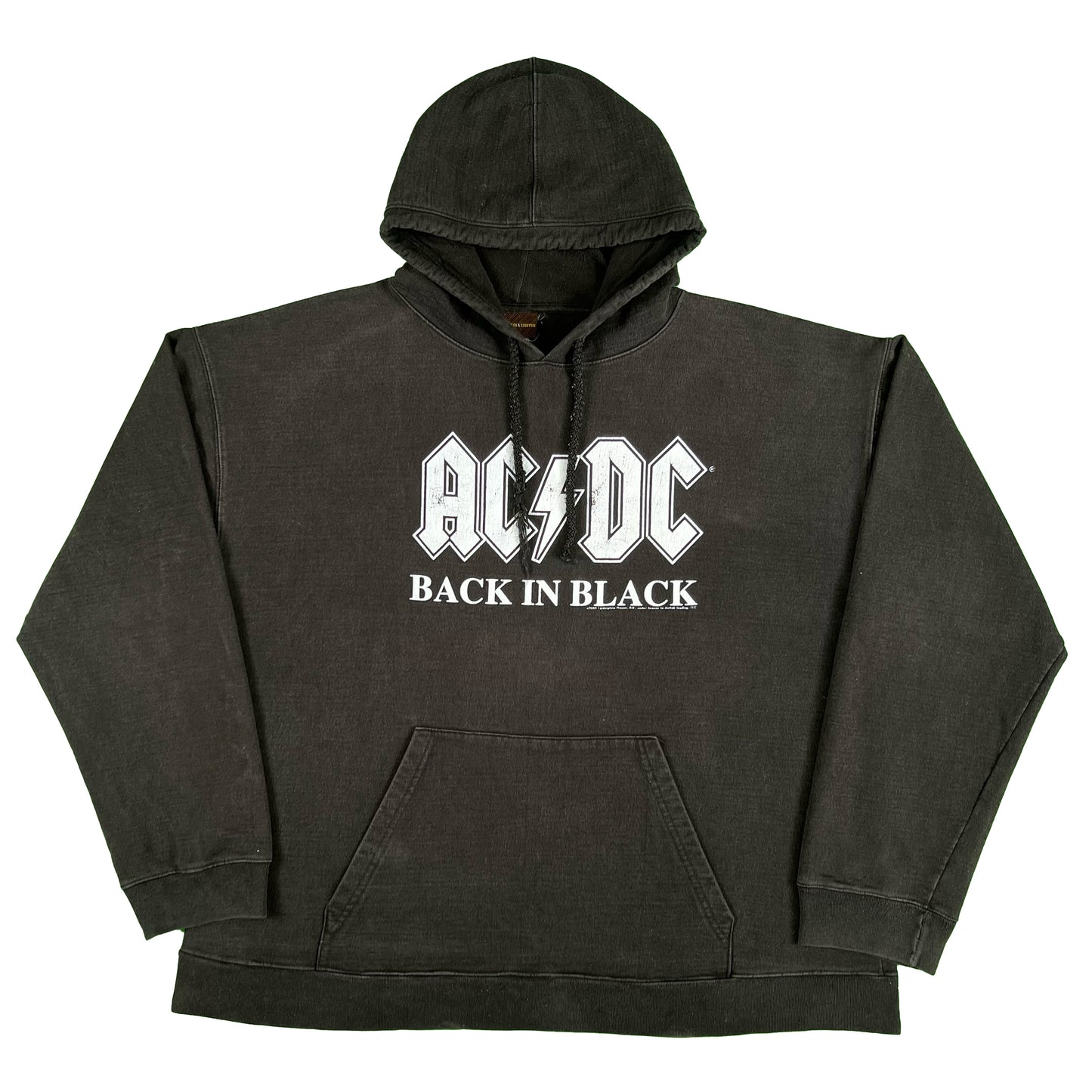00s AC/DC Boxy Black Hoodie- XXL