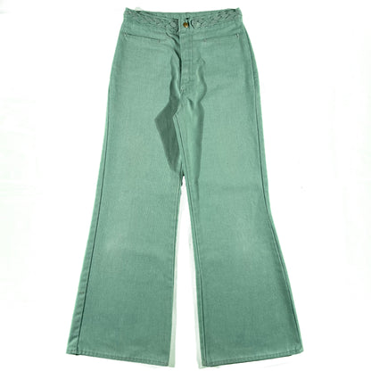 70s JcPenney Seafoam Bellbottoms- 27x28