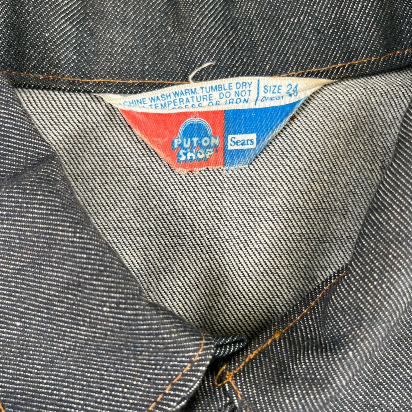 70s Sears Denim Light Trucker Jacket- L