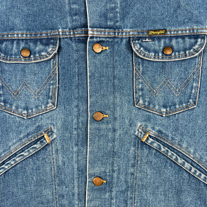 70s Boxy Wrangler Denim Trucker Jacket- XL