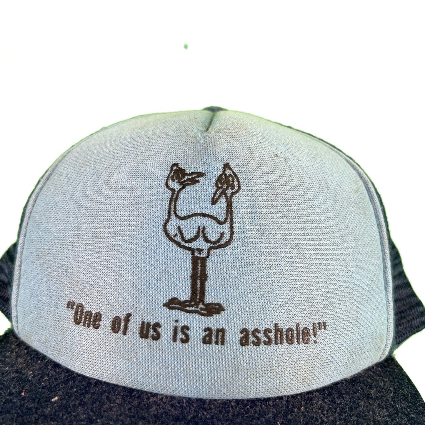 70s 'One of us is an Asshole' Trucker Hat