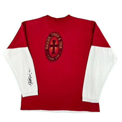 00s Cross 'It's The Way of Life' Tee & Flame Hit Long Sleeve- XL