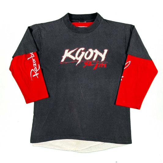 80s Sun Faded Black Radio Tee & Razorback Jack Raglan-