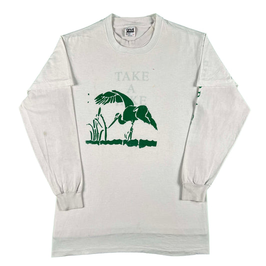 90s Heron Tee & Take A Hike Long Sleeve- L