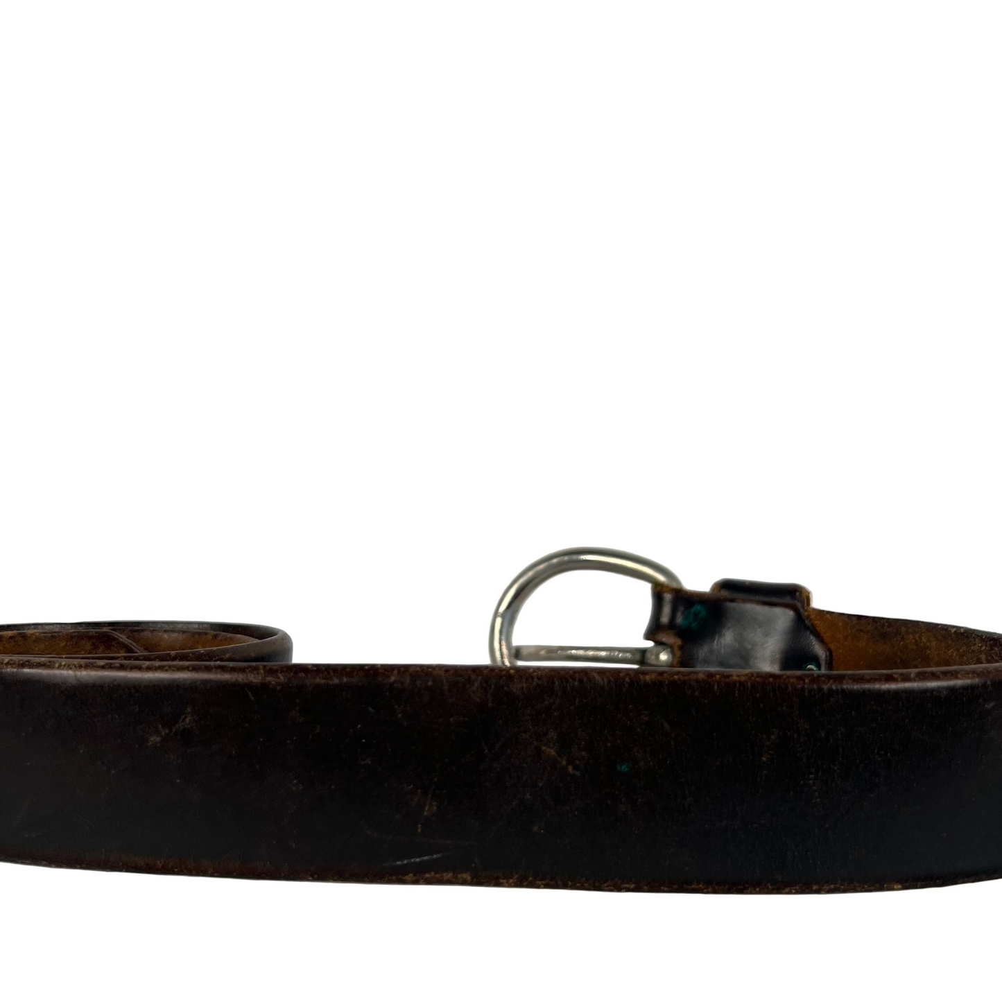 60s Patina Black Leather Belt- 34"-38"