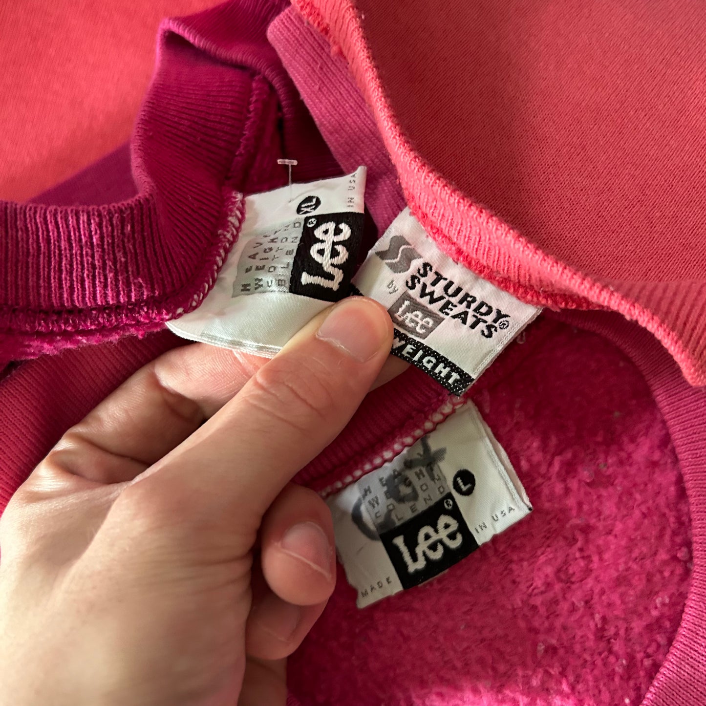 90s Boxy AF Pink Lee Sweatshirts- SELECT SWEAT