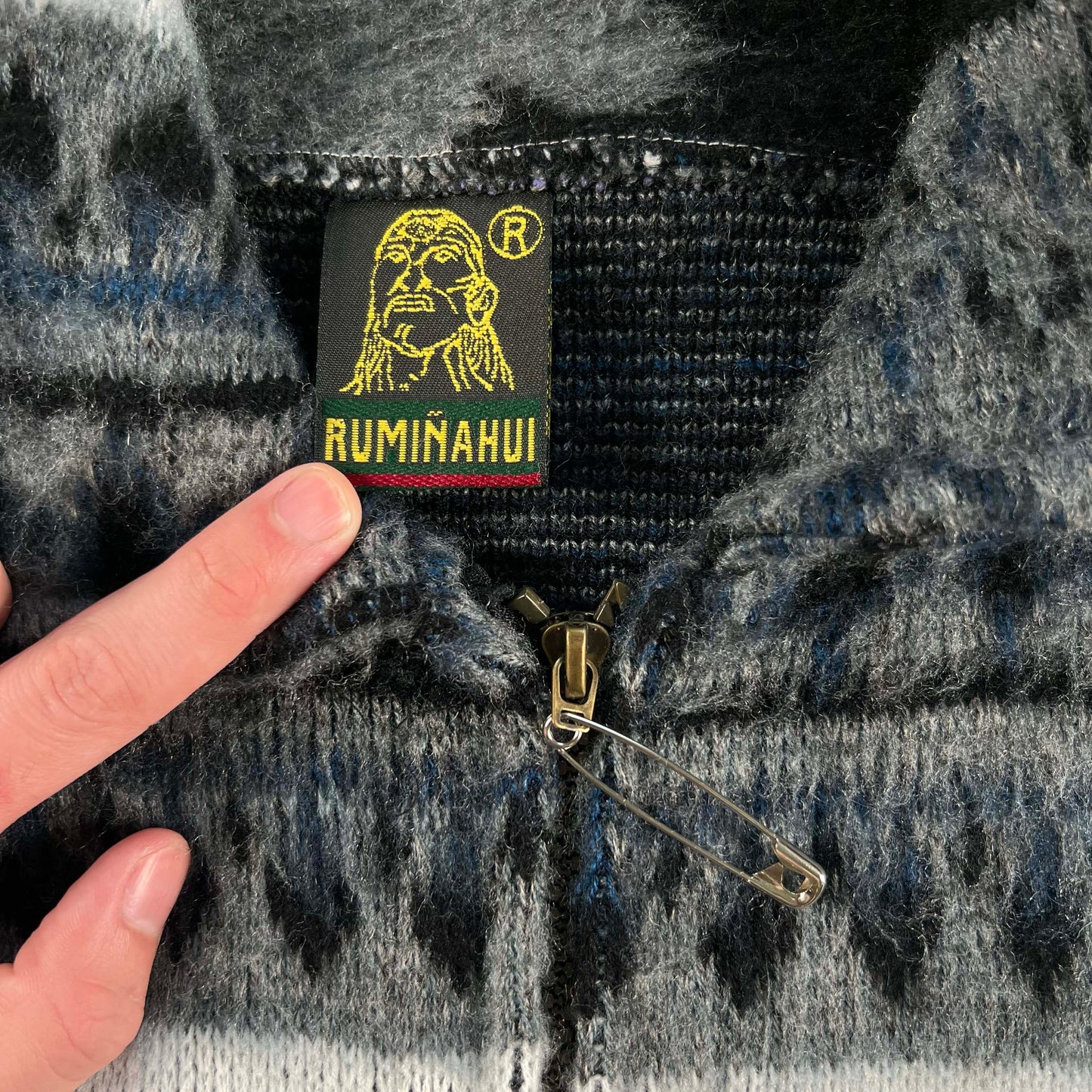 90s Shaggy Deer Wool Fleece Jacket- L