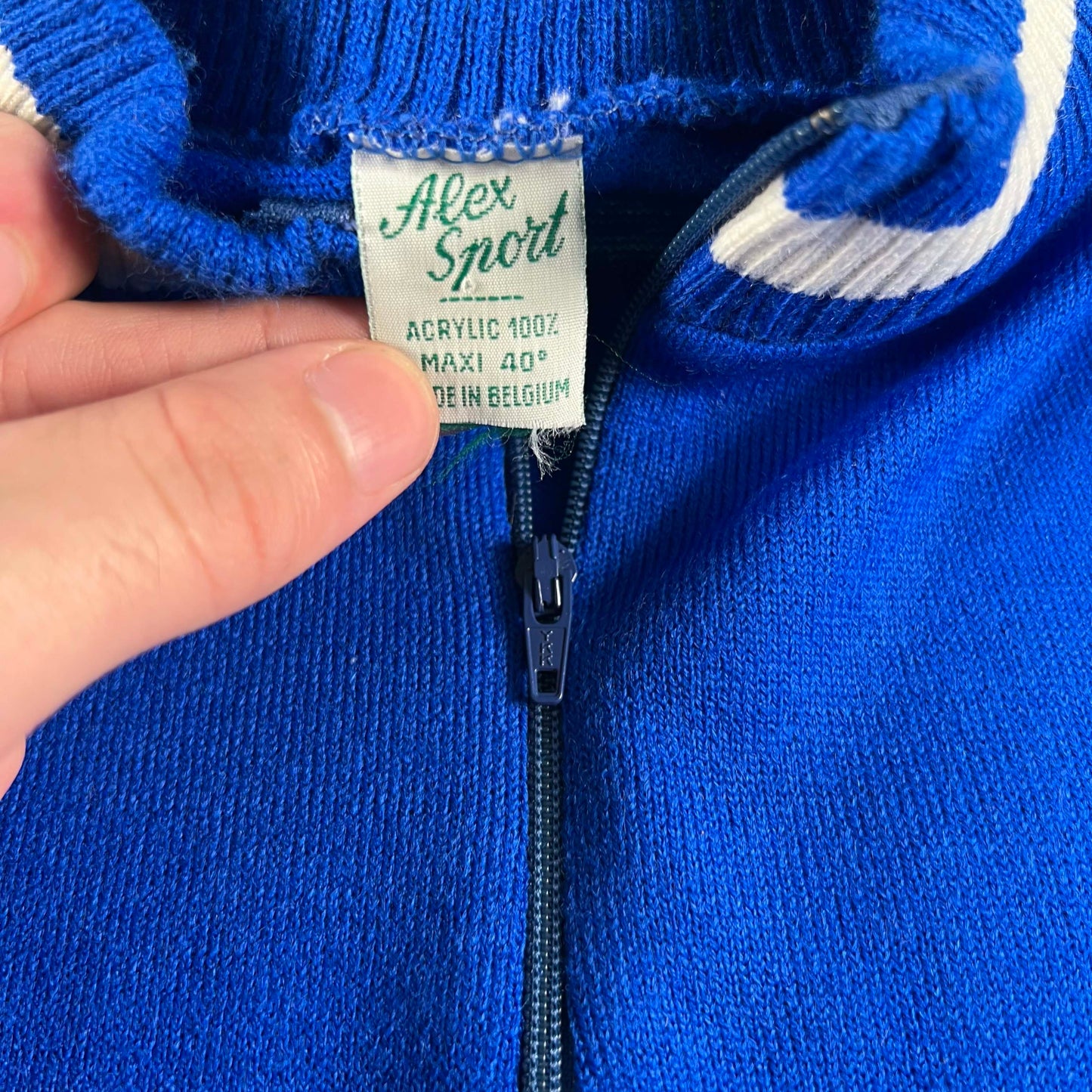 80s Knit Ford Belgian Cycling Jersey- M