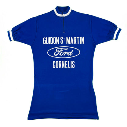 80s Knit Ford Belgian Cycling Jersey- M