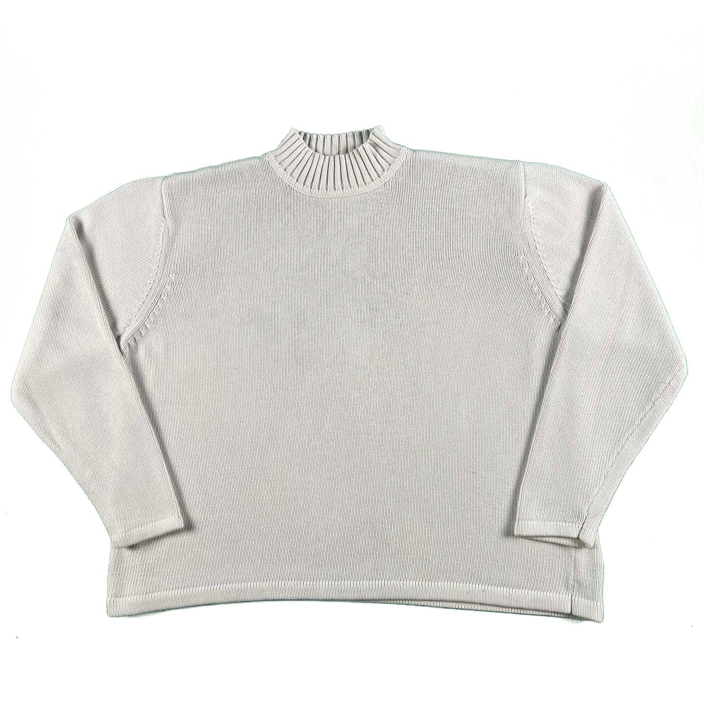 00s Eddie Bauer Cream 100% Cotton Sweater- M