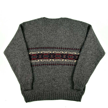 90s Eddie Bauer Patterened Wool Sweater- XL
