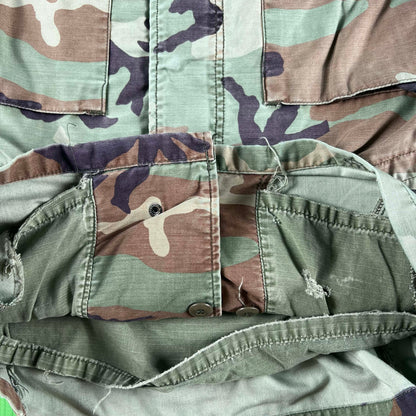 80s Sun Faded Woodland Camo M65 Field Jacket- M