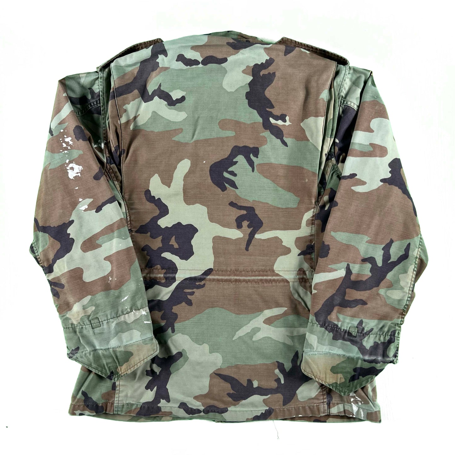 80s Sun Faded Woodland Camo M65 Field Jacket- M