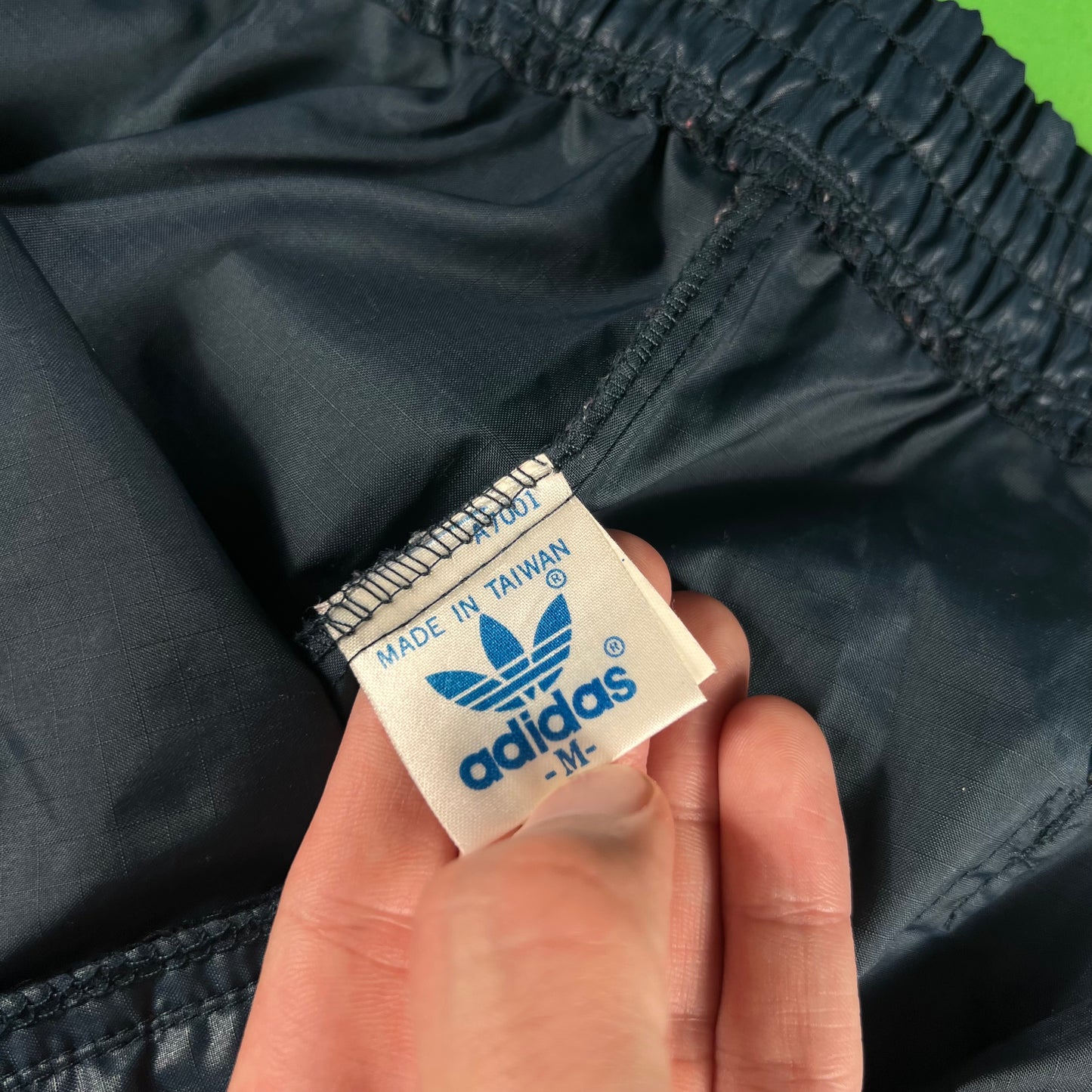 80s Adidas Zipper Fly Nylon Sweats- M