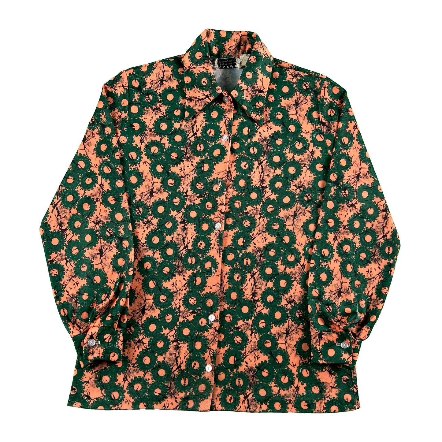 70s 'devon' Funky Abstract Print Shirt- S