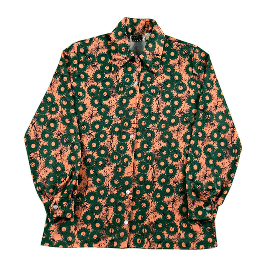 70s 'devon' Funky Abstract Print Shirt- S