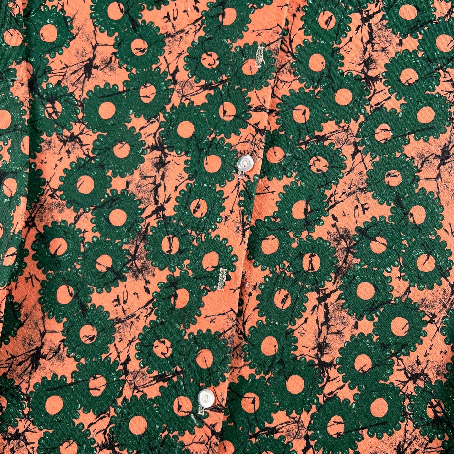 70s 'devon' Funky Abstract Print Shirt- S