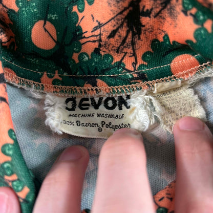 70s 'devon' Funky Abstract Print Shirt- S