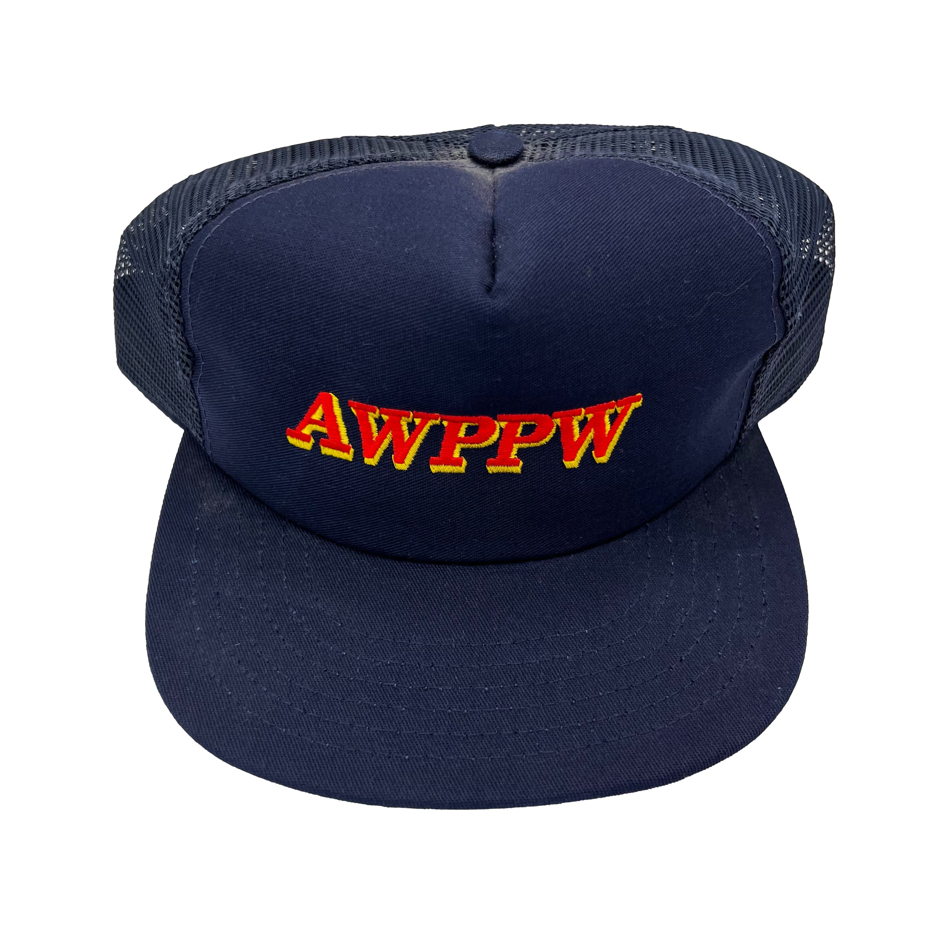 Awppw Logo 80s Script Trucker Hat – Plum Garments