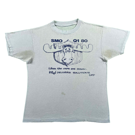 1980 Paper Thin Intel Delivers Solutions Moose Tee- S