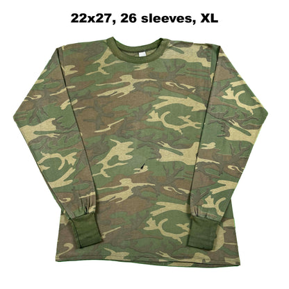 Vintage Blank Camo Long Sleeve Tees- SELECT SHIRT