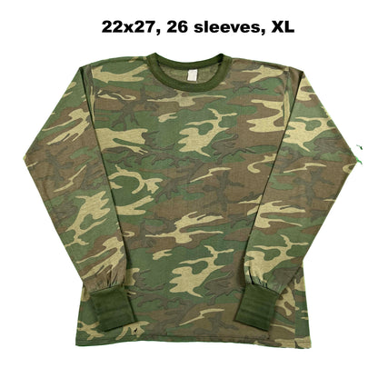 Vintage Blank Camo Long Sleeve Tees- SELECT SHIRT