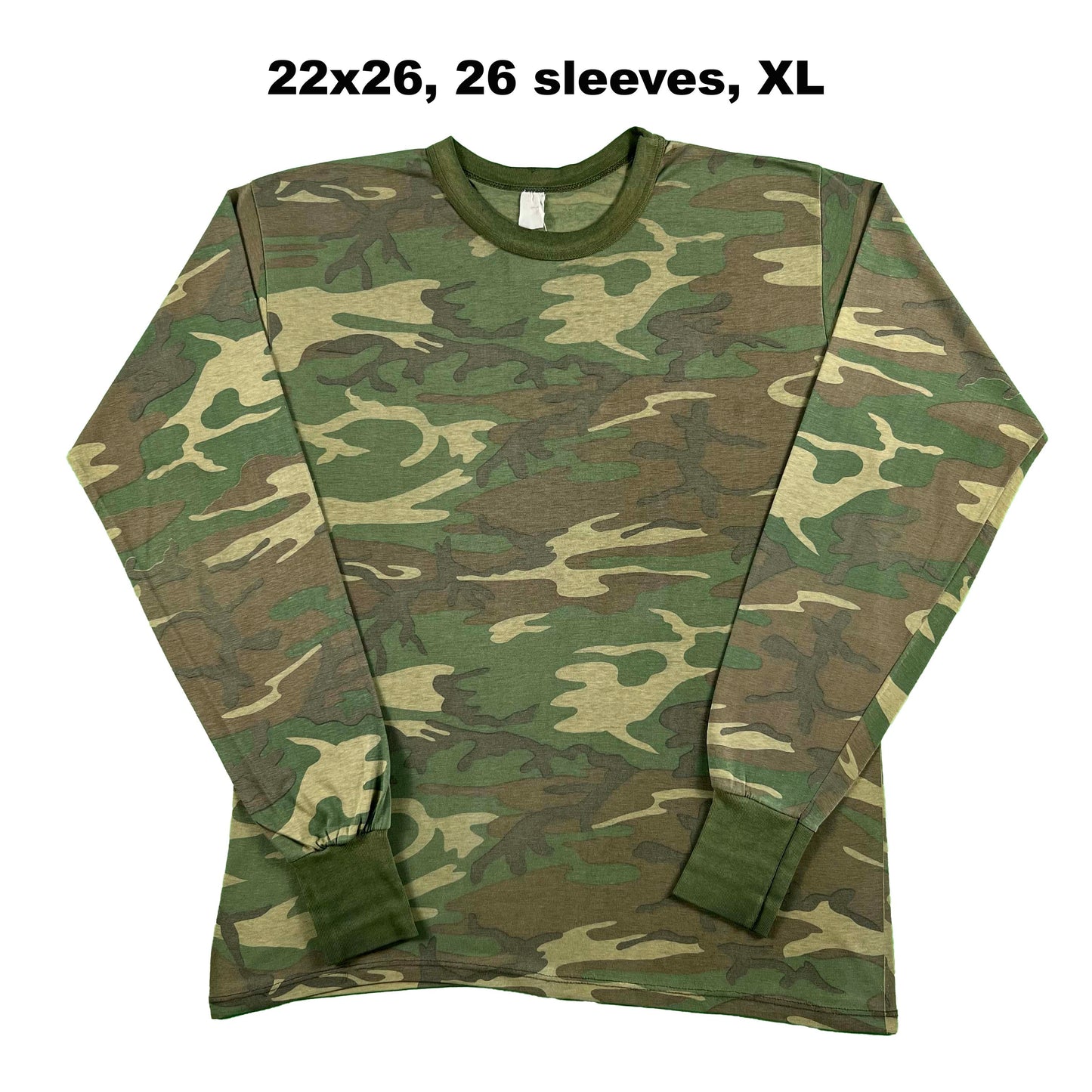 Vintage Blank Camo Long Sleeve Tees- SELECT SHIRT