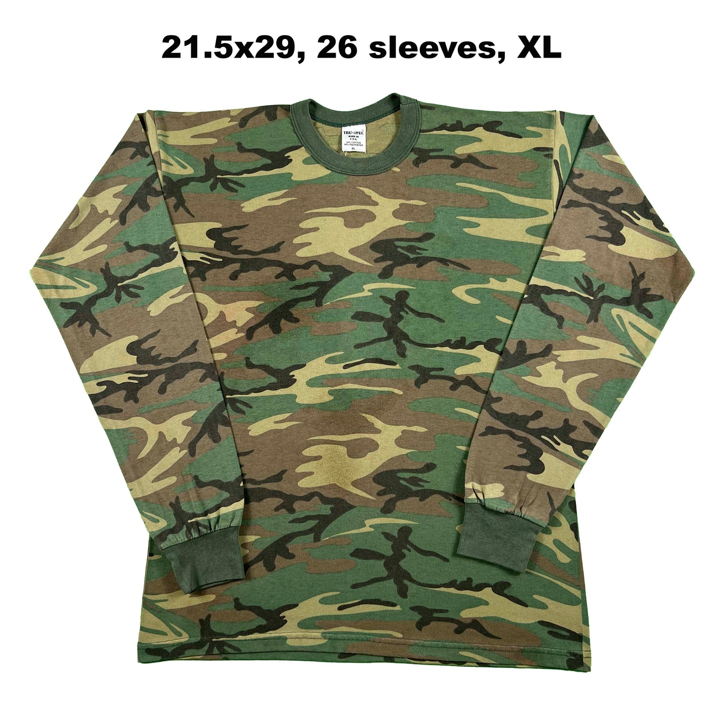 Vintage Blank Camo Long Sleeve Tees- SELECT SHIRT