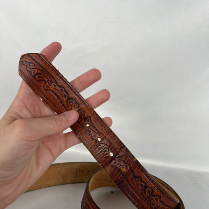 80s Levi's Embellished Leather Belt- 34"-38"