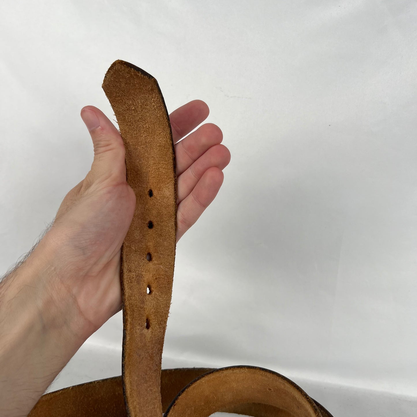 80s Levi's Embellished Leather Belt- 34"-38"