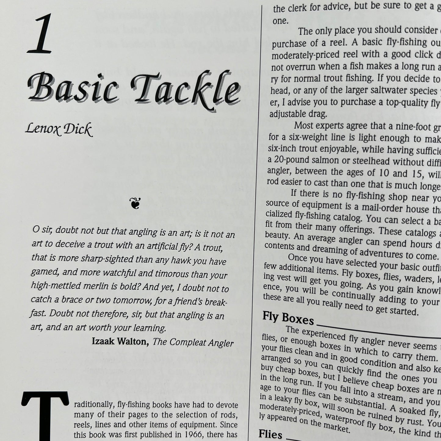 1993 'The Art and Science of Fly Fishing' Book