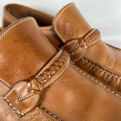 80s Caramel Tan Moccasin Loafers- M's 10, W's 11.5