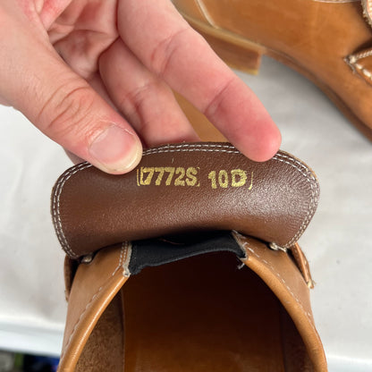 80s Caramel Tan Moccasin Loafers- M's 10, W's 11.5