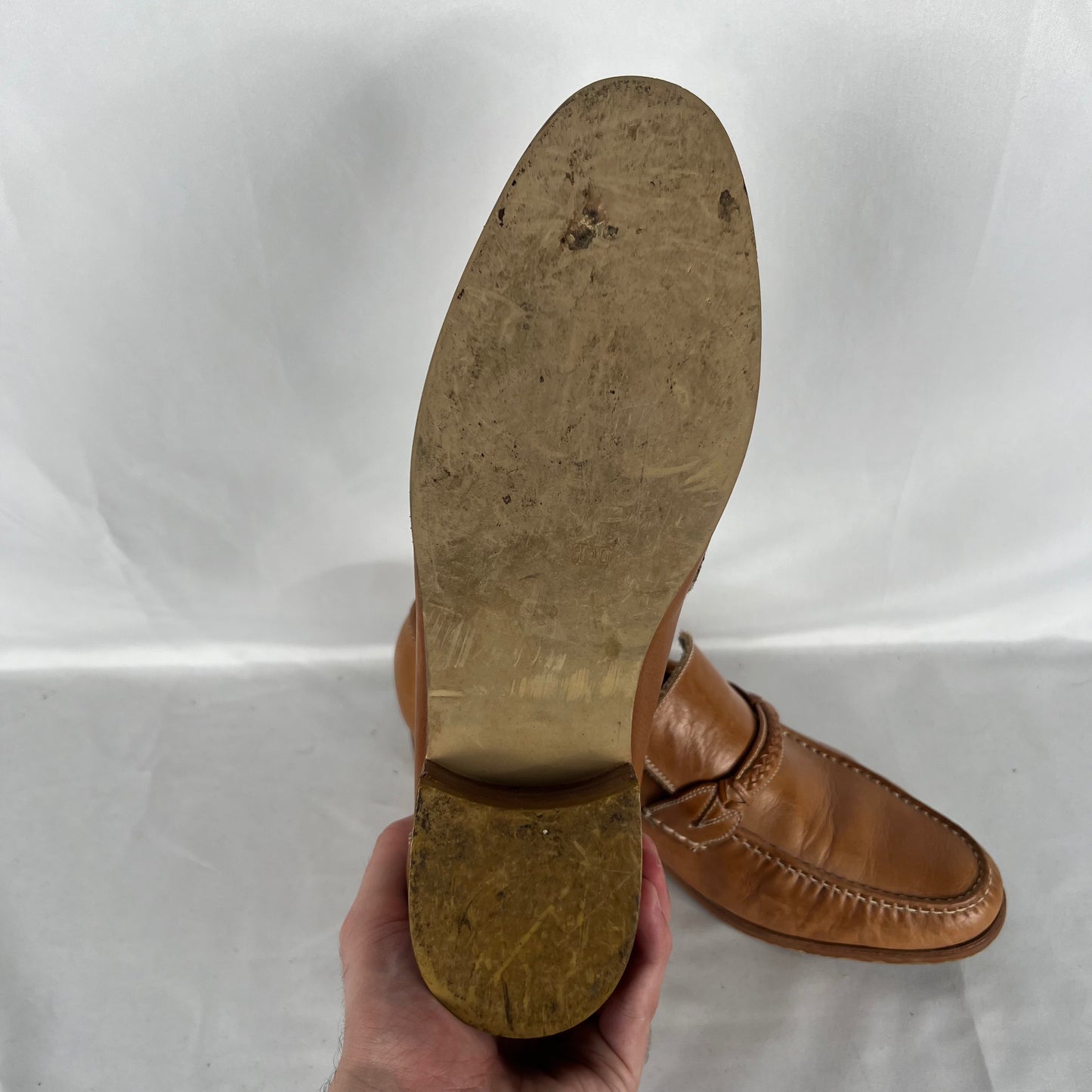 80s Caramel Tan Moccasin Loafers- M's 10, W's 11.5