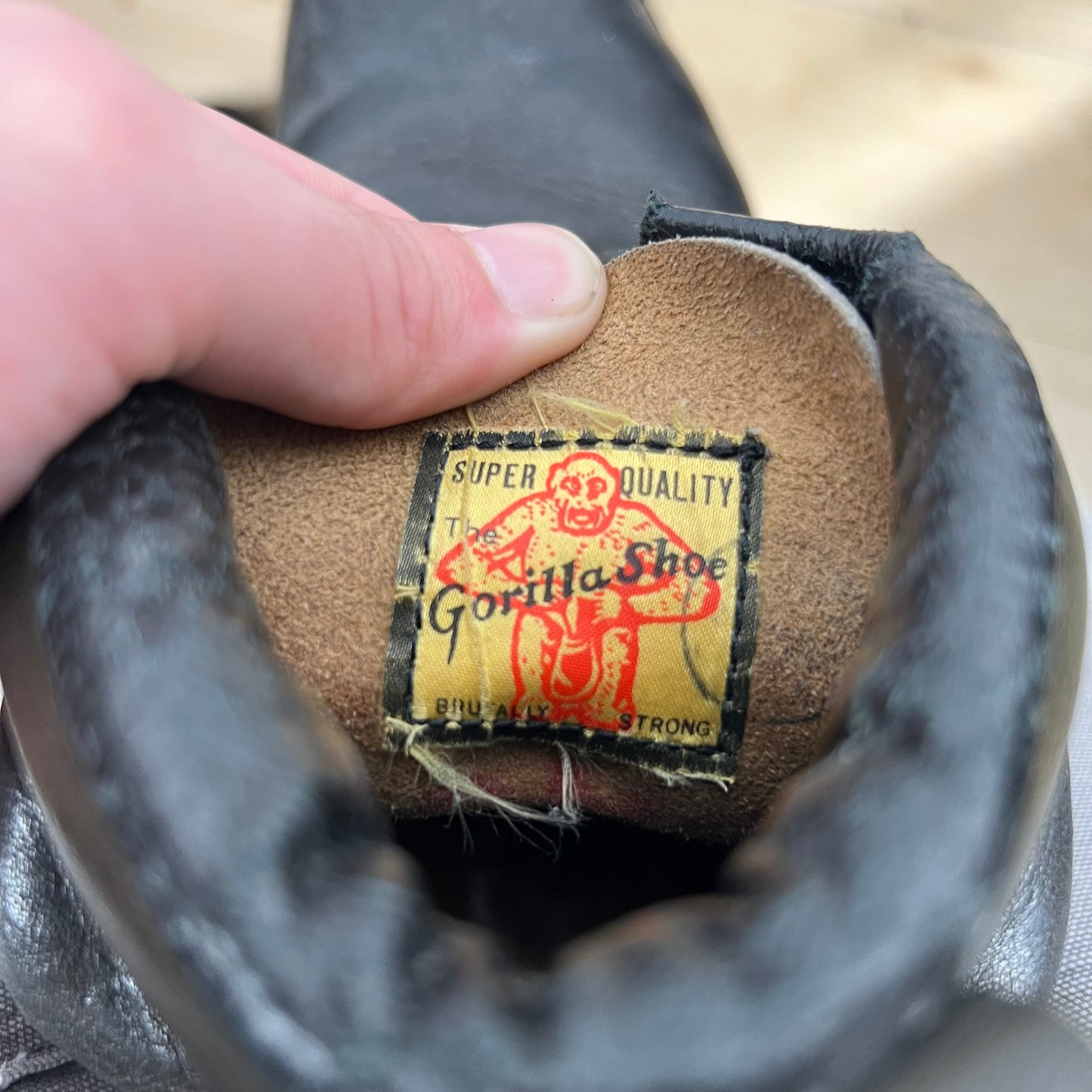 80s 'The Gorilla Shoe' Black Logger Boots- M's 10, W's 11.5