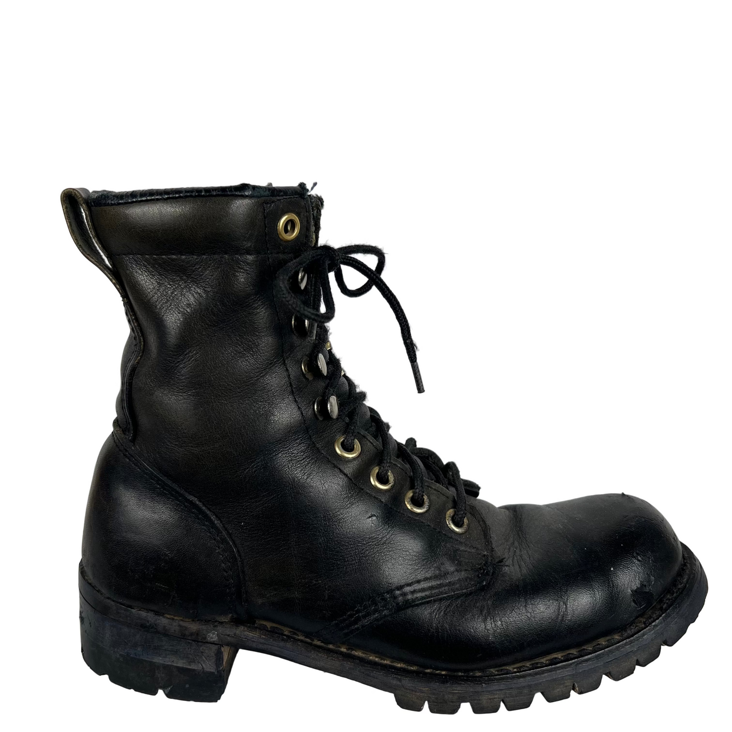 80s 'The Gorilla Shoe' Black Logger Boots- M's 10, W's 11.5