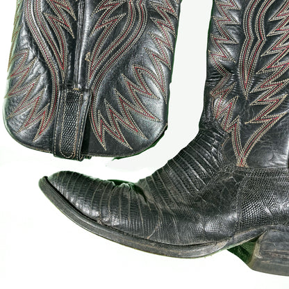 90s Lizard Skin Cowboy Boots- 8.5 M's, 10 W's