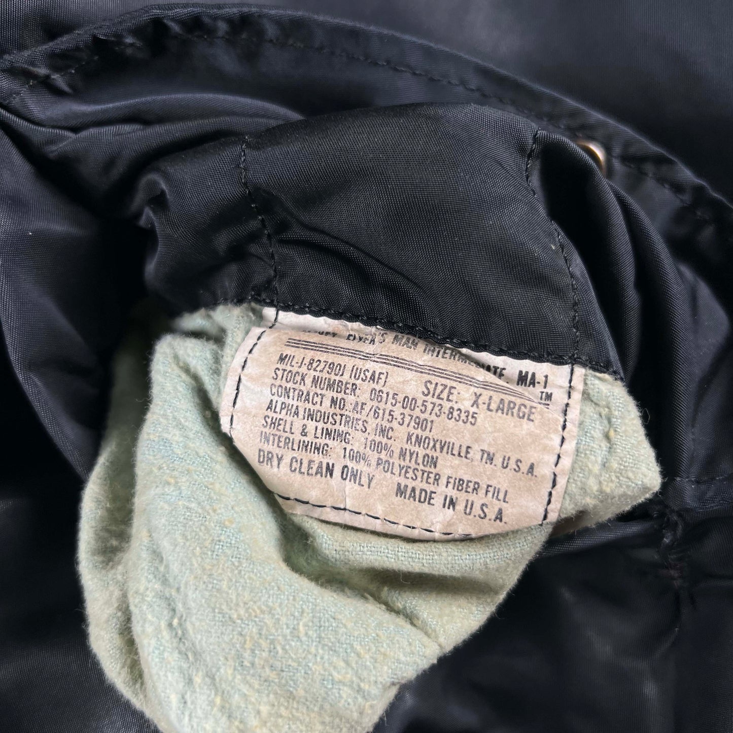 70s US Army MA-1 Bomber Jacket- XL