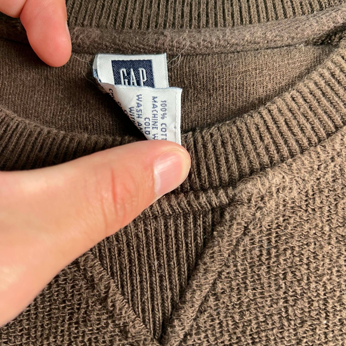 00s Gap Brown Terry Cloth Cozy Top- L