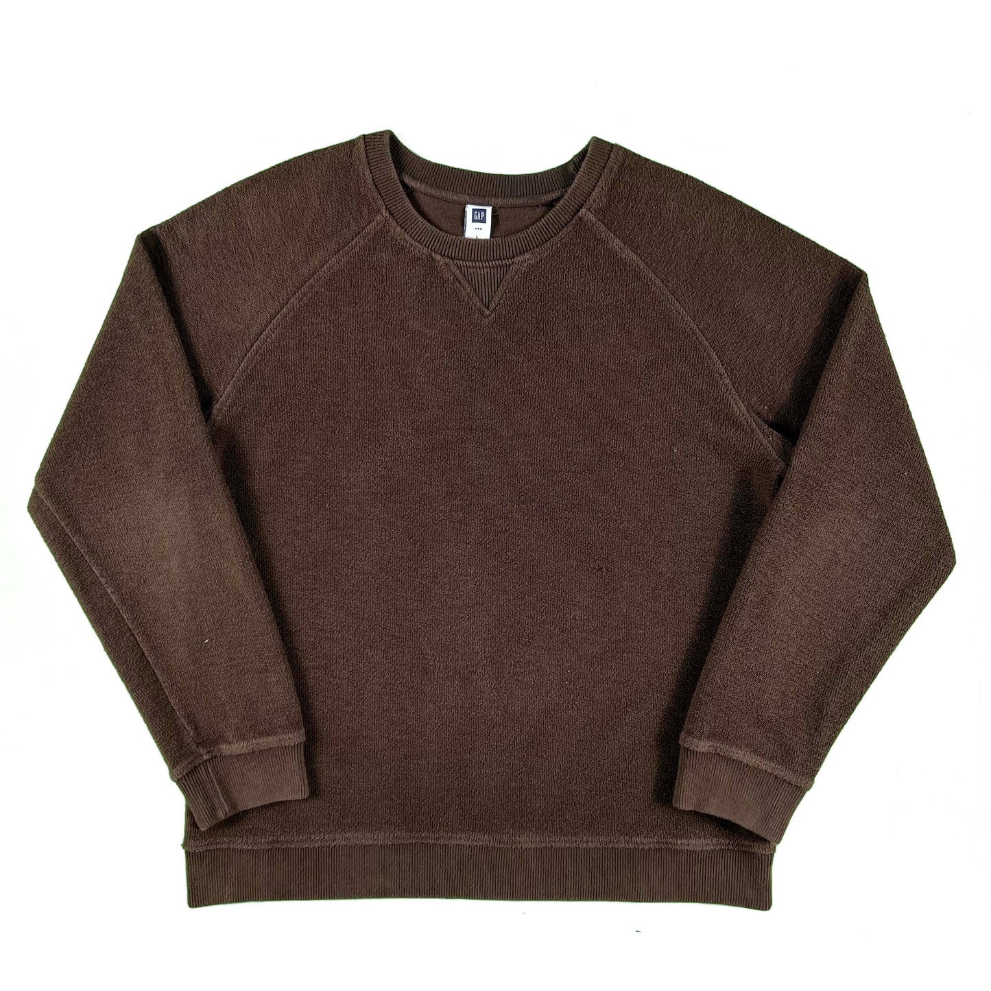 00s Gap Brown Terry Cloth Cozy Top- L