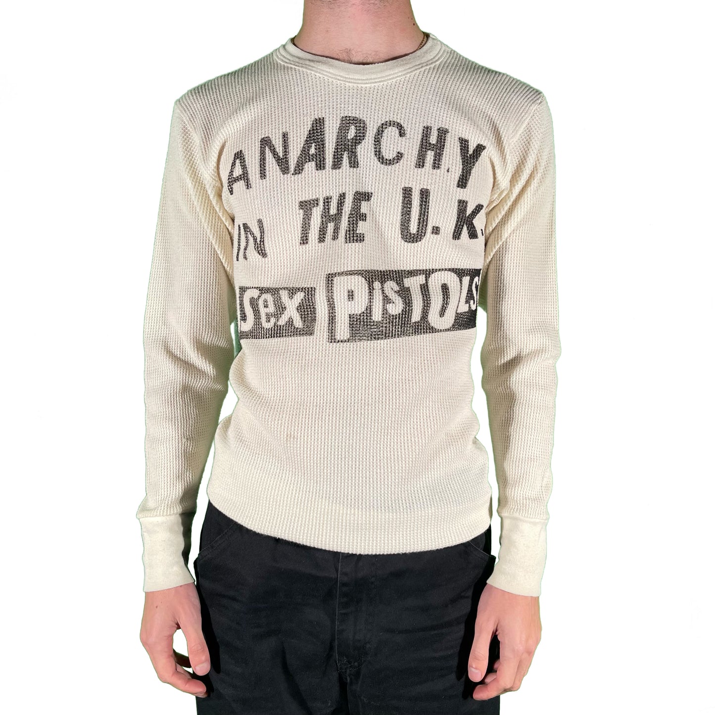 90s Sex Pistols Waffle Knit Thermal- M