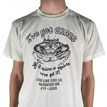 80s 'I've Got Crabs' Script Tee- M