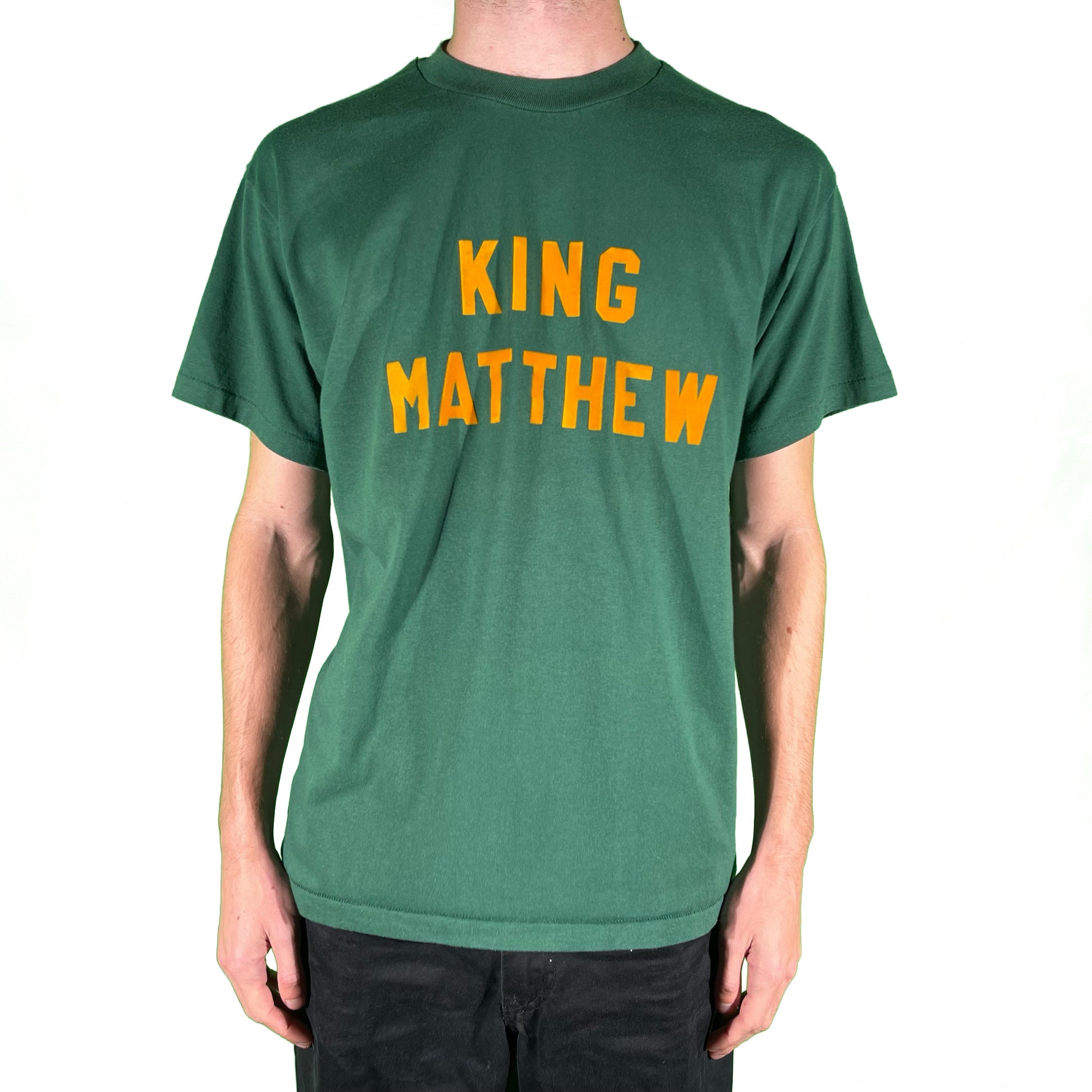 90s 'King Matthew' Script Tee- M – Plum Garments